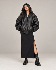 Noir Volume Oversized Bomber