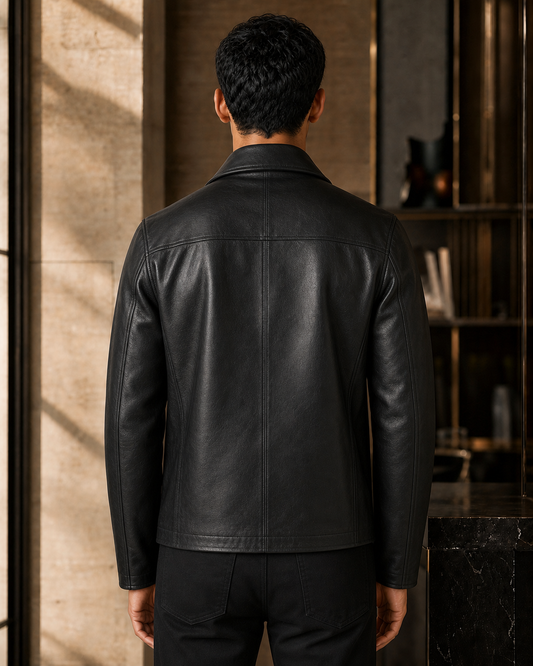 After-Hours Moto leather jacket back view