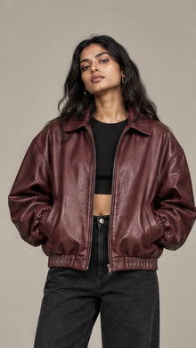 Oxblood Volume Oversized Bomber