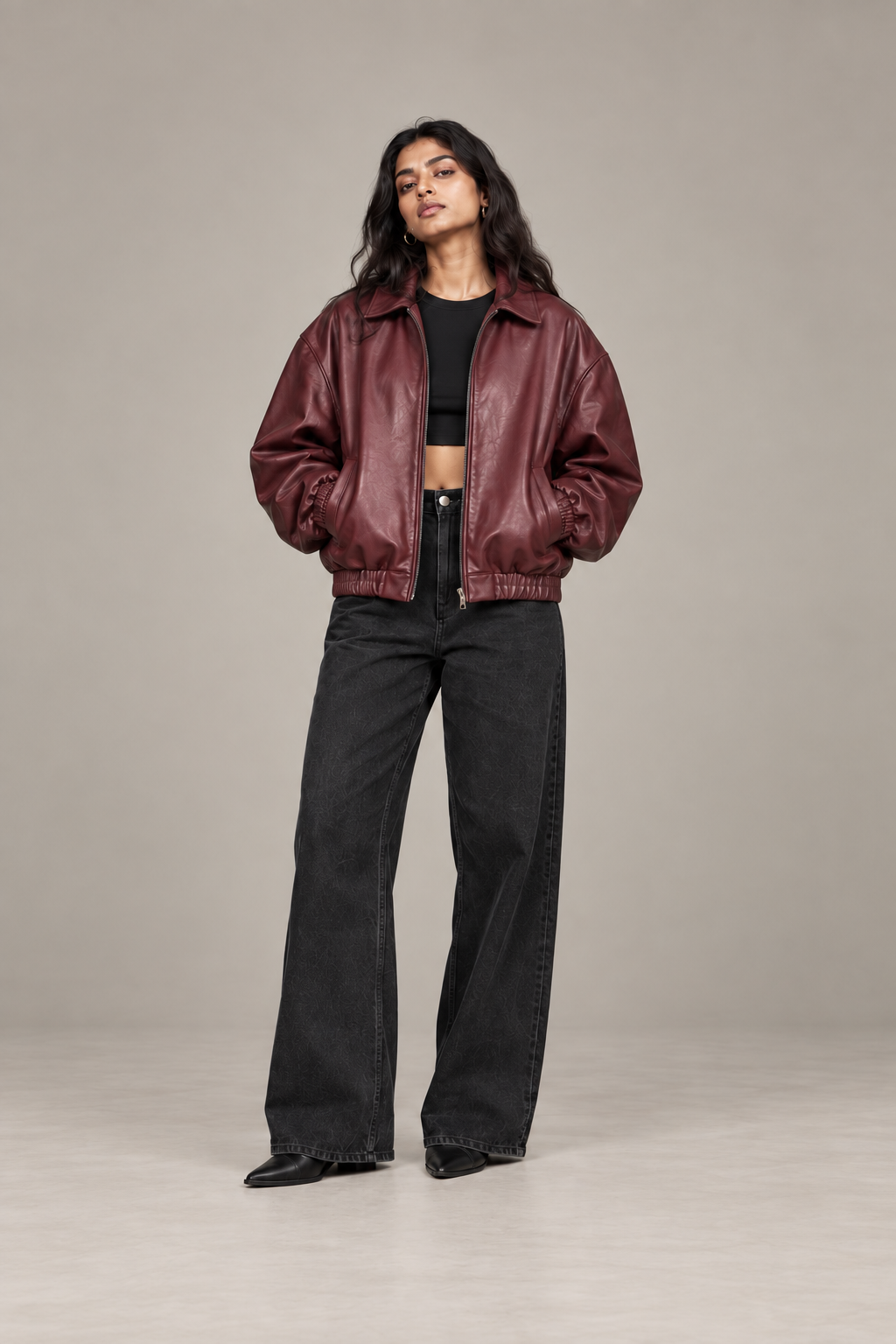 Oxblood Volume Oversized Bomber
