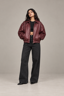 Oxblood Volume Oversized Bomber