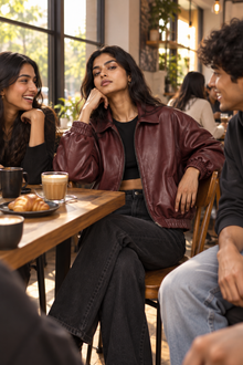 Oxblood Volume Oversized Bomber