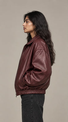 Oxblood Volume Oversized Bomber