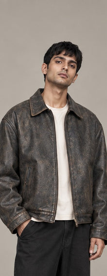 Ash Grain Oversized Harrington