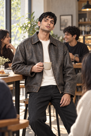Ash Grain Oversized Harrington