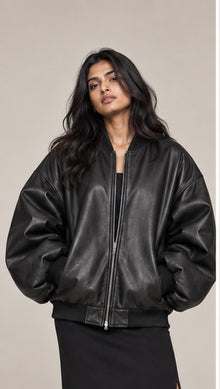 Noir Volume Oversized Bomber