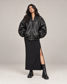 Noir Volume Oversized Bomber