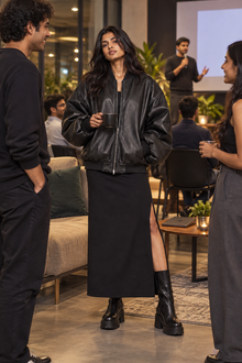 Noir Volume Oversized Bomber