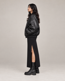 Noir Volume Oversized Bomber