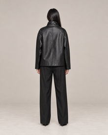 Black Fold Wrap Jacket