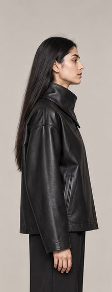 Black Fold Wrap Jacket