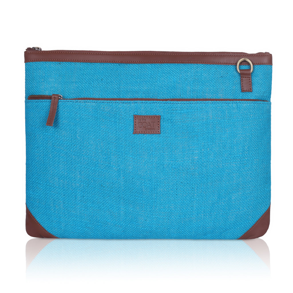 Jute Laptop Sleeve (Navy Blue)