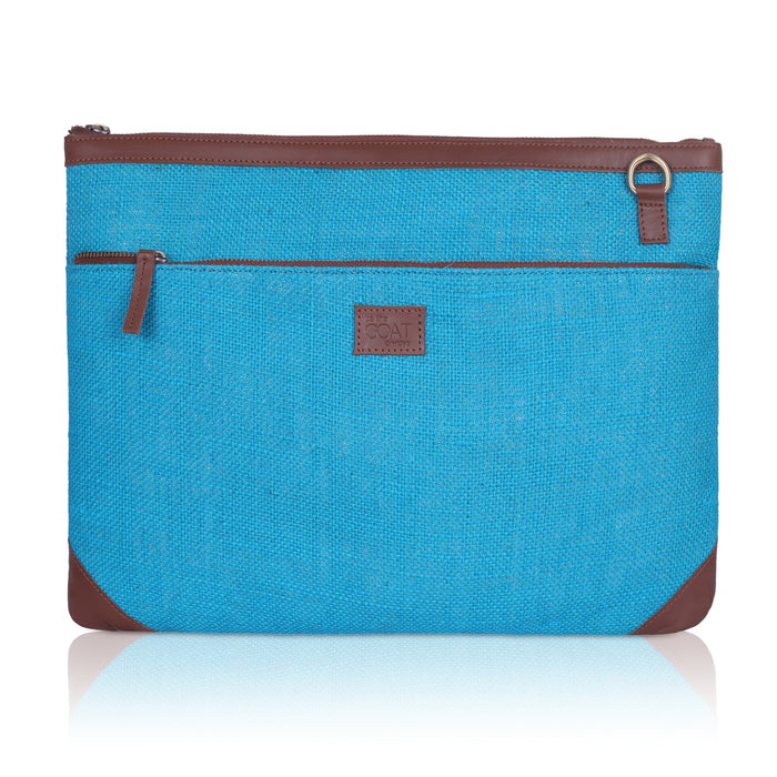 Jute Laptop Sleeve (Navy Blue)
