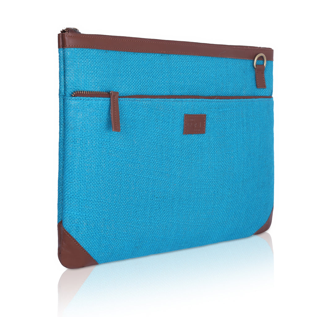 Jute Laptop Sleeve (Navy Blue)