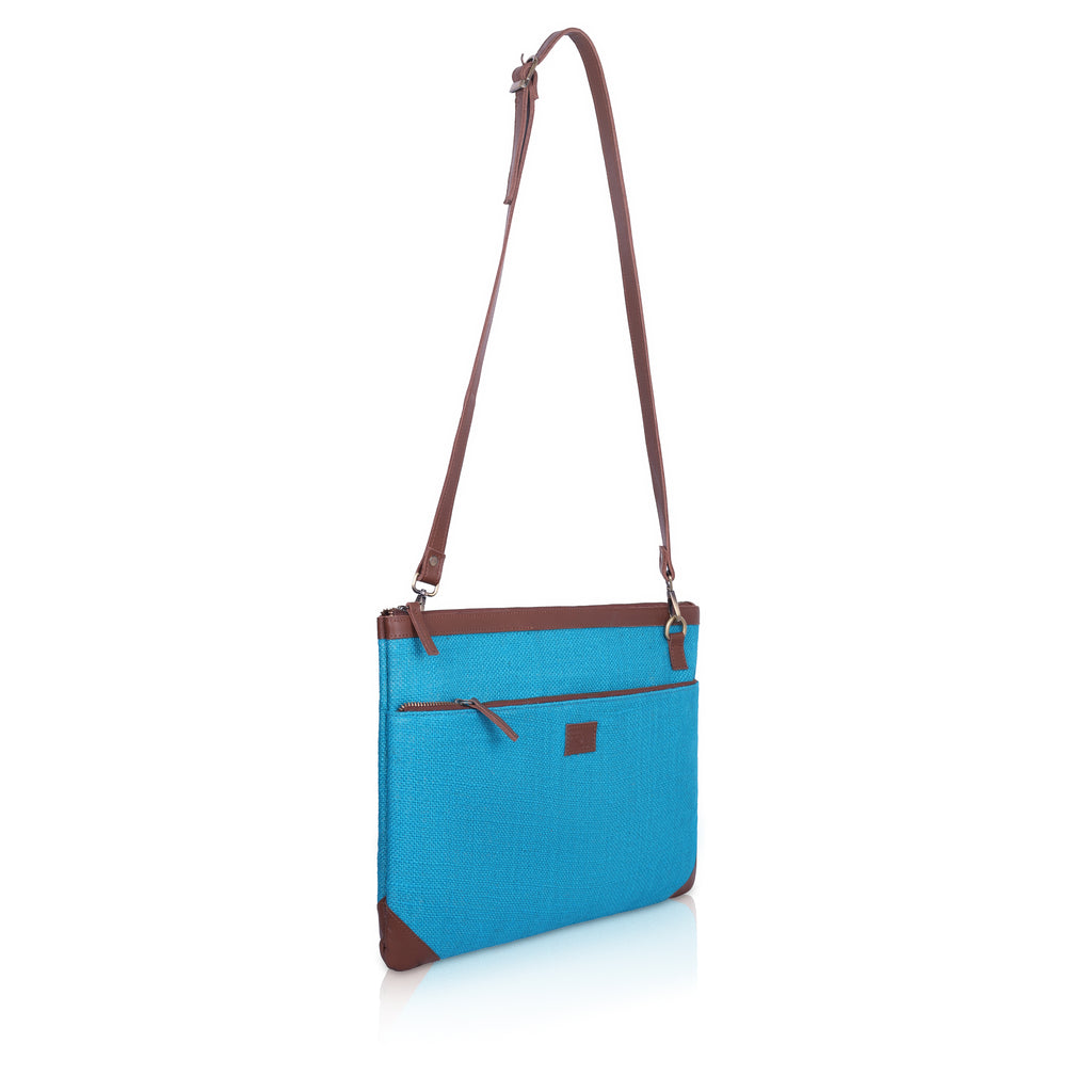 Jute Laptop Sleeve (Navy Blue)