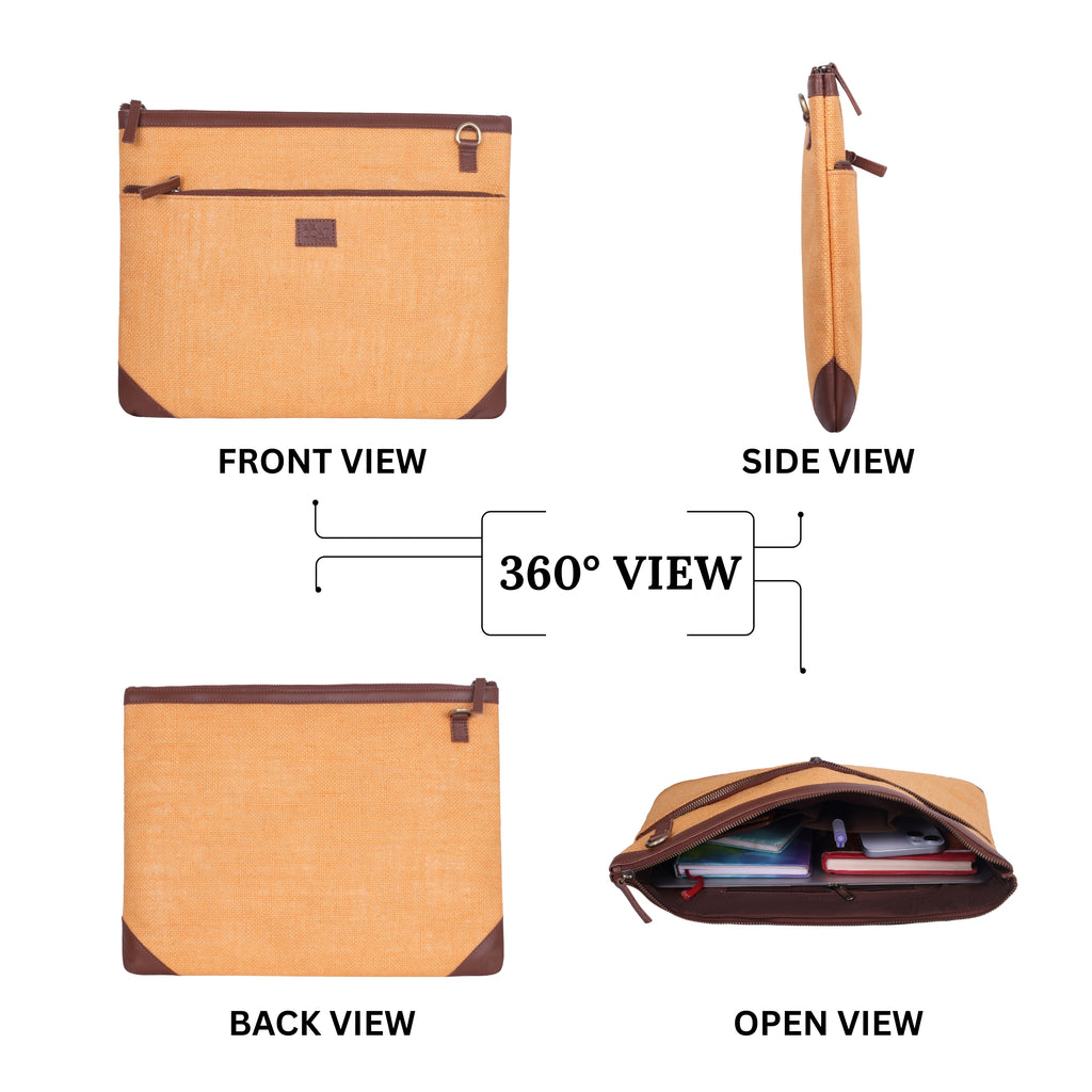 Jute Laptop Sleeve (Yellow)