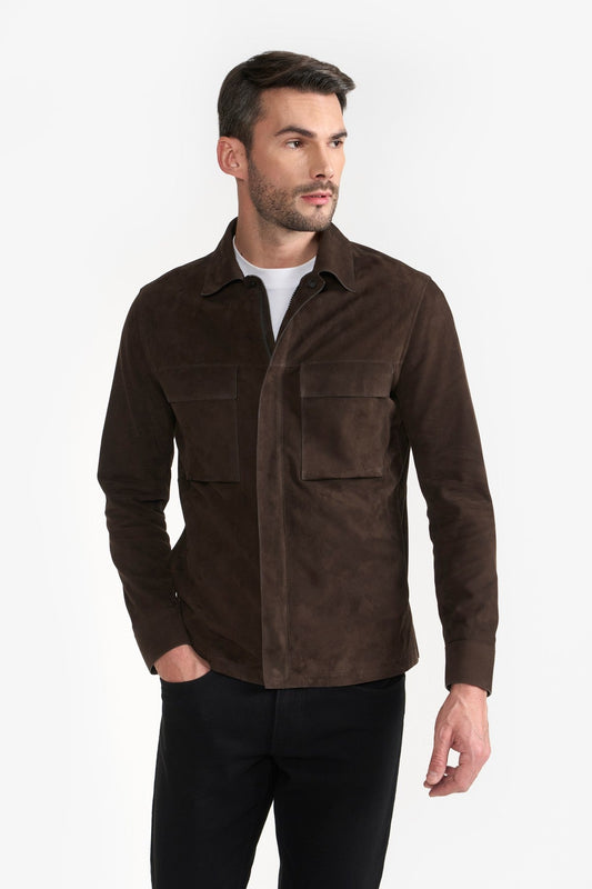 Braune Herren Lederjacke