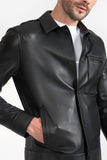 Pg Signature Black Men'S Leather Jacket