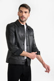 Pg Signature Black Men'S Leather Jacket