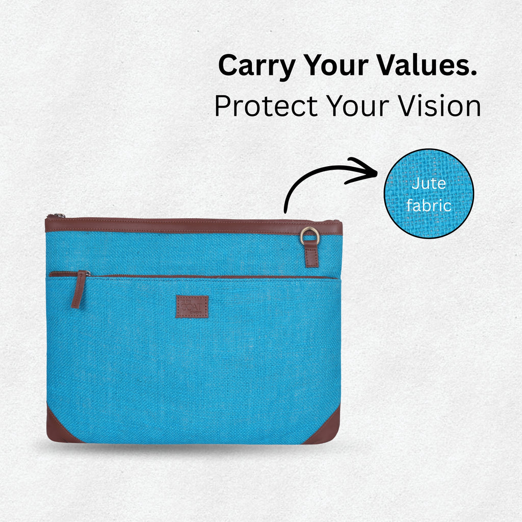 Jute Laptop Sleeve (Navy Blue)