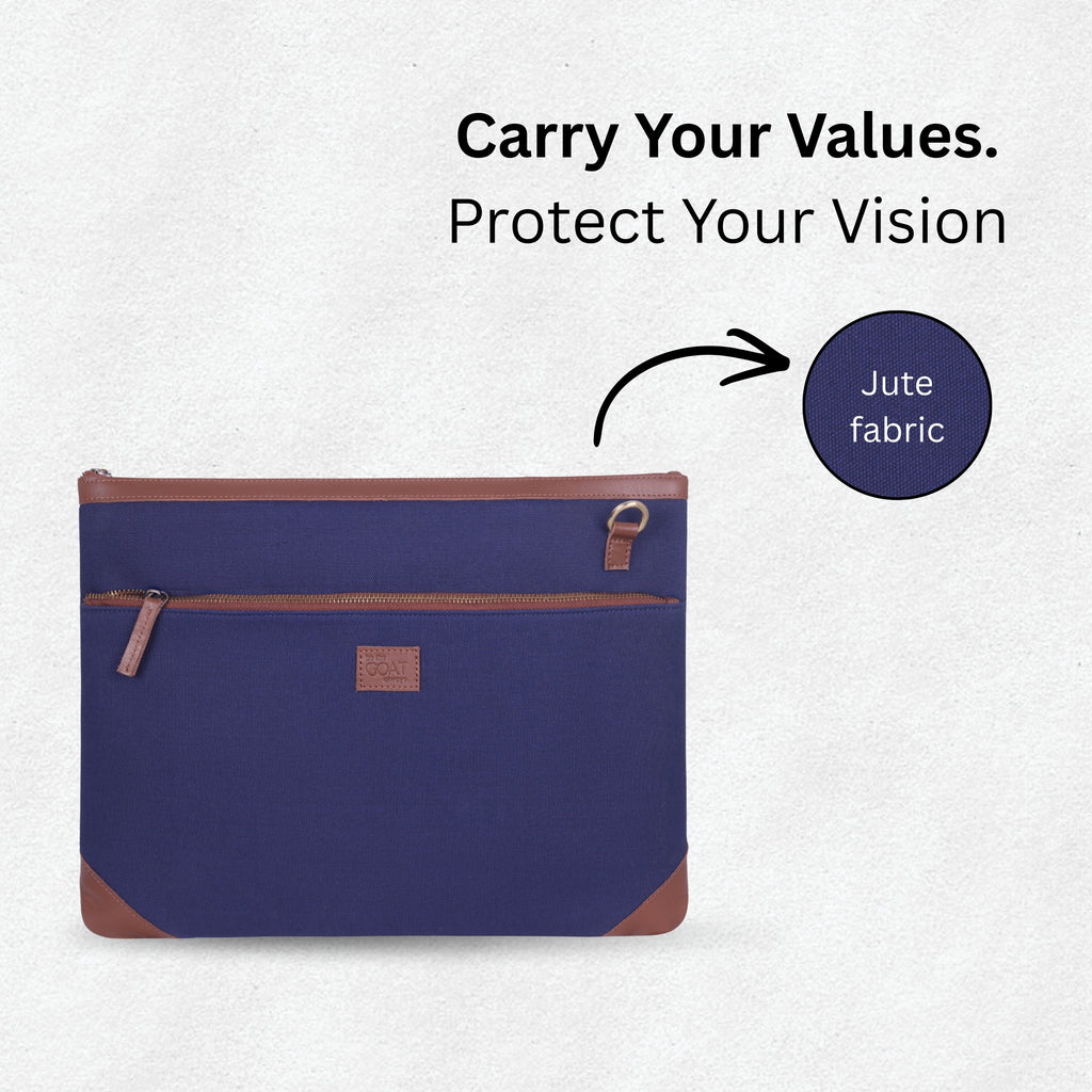 Jute Laptop Sleeve (Royal Blue)