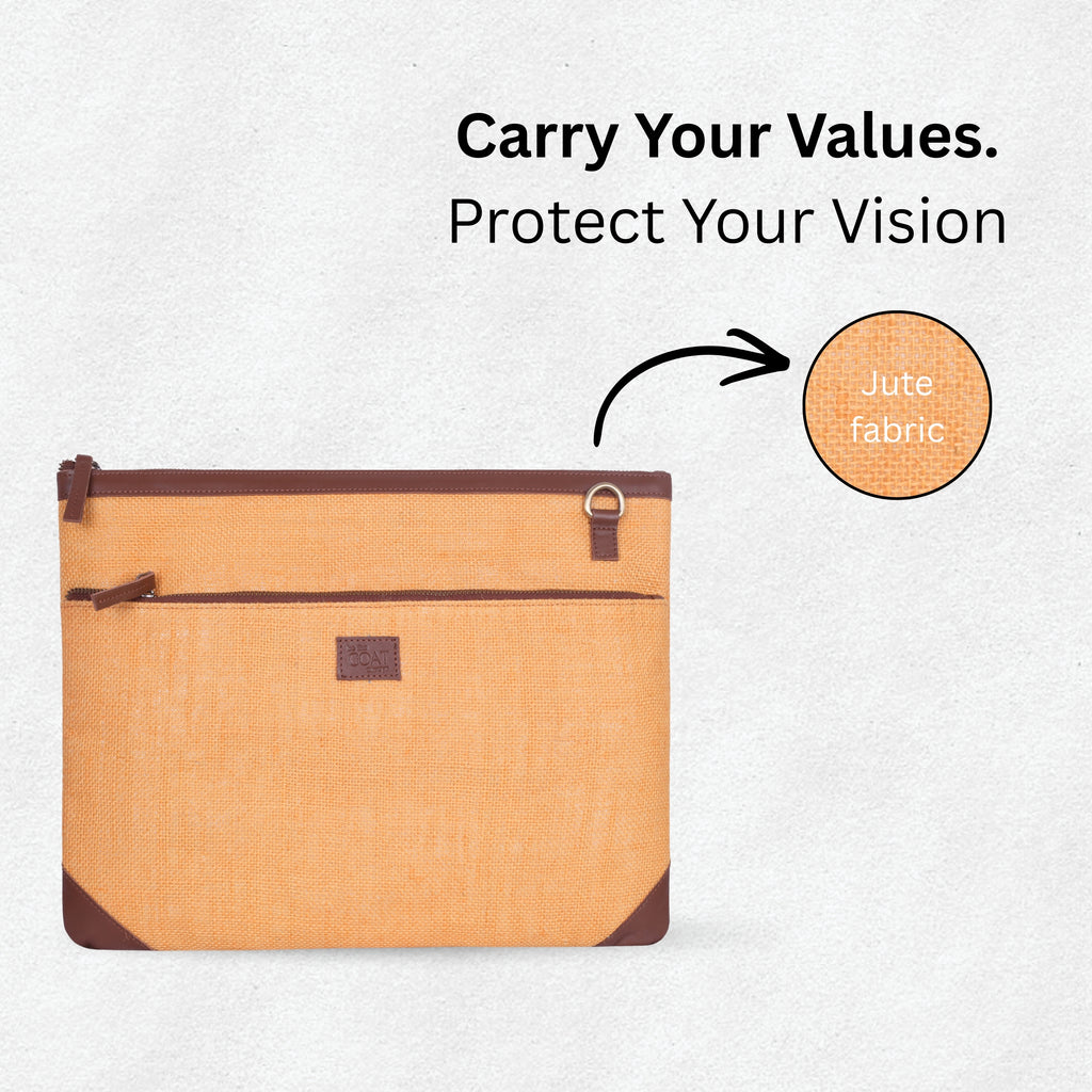 Jute Laptop Sleeve (Yellow)