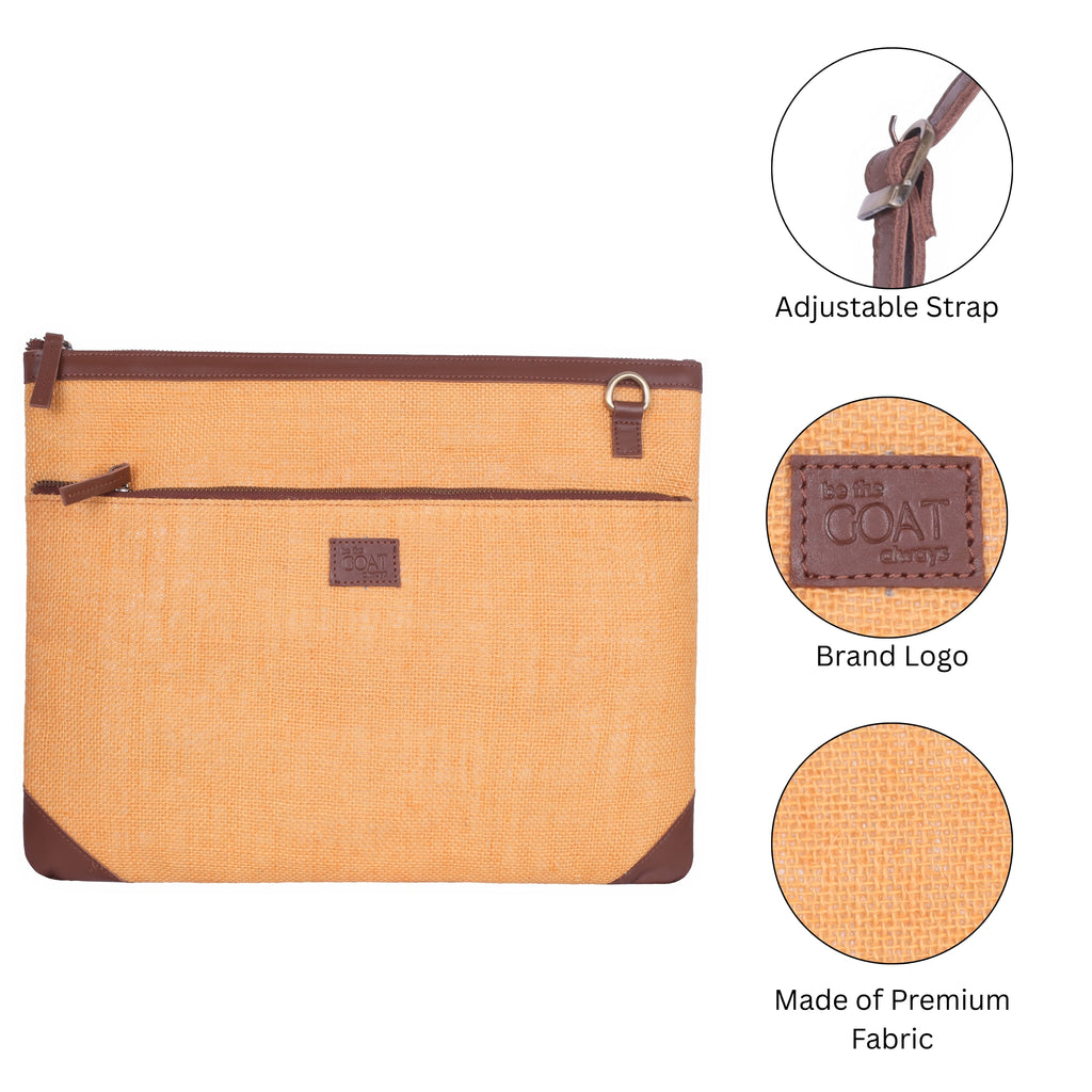 Jute Laptop Sleeve (Yellow)