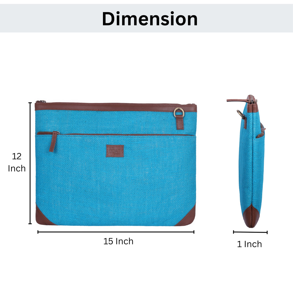 Jute Laptop Sleeve (Navy Blue)