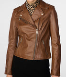 Women'S Black Asymmetrical Leather Jacket - Luxury & Edgy Style