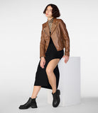 Women'S Black Asymmetrical Leather Jacket - Luxury & Edgy Style