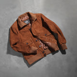 Pg Signature Brown Suede Bomber Jacket