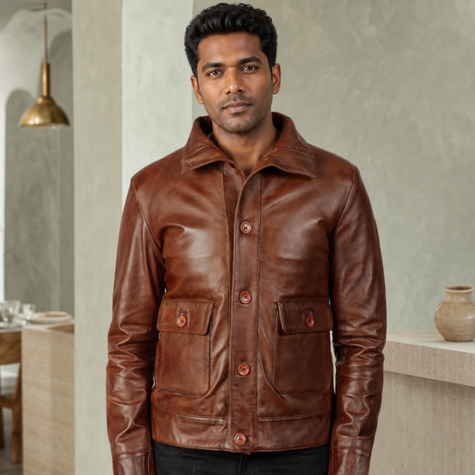 Millennial Fit — Indian model wearing GLJK120, styled for polished everyday versatility in a premium commercial setting.