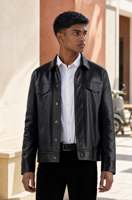 Gen Z Fit — Indian model wearing GLJK173, styled with contemporary street-ready energy in an urban setting.