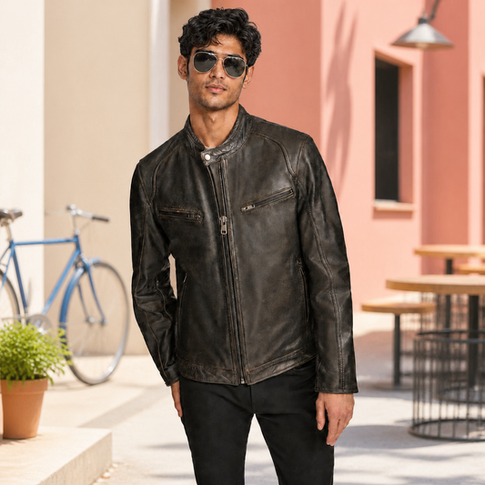 Gen Z Fit — Indian model wearing GLJK18, styled with contemporary street-ready energy in an urban setting.