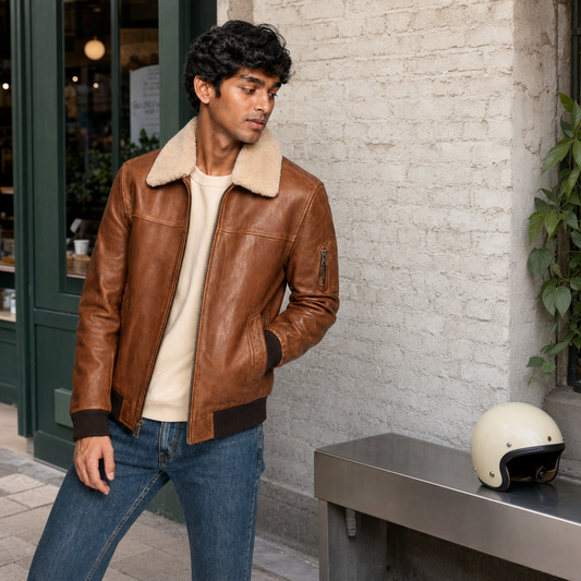 Gen Z Fit — Indian model wearing GLJK25, styled with contemporary street-ready energy in an urban setting.