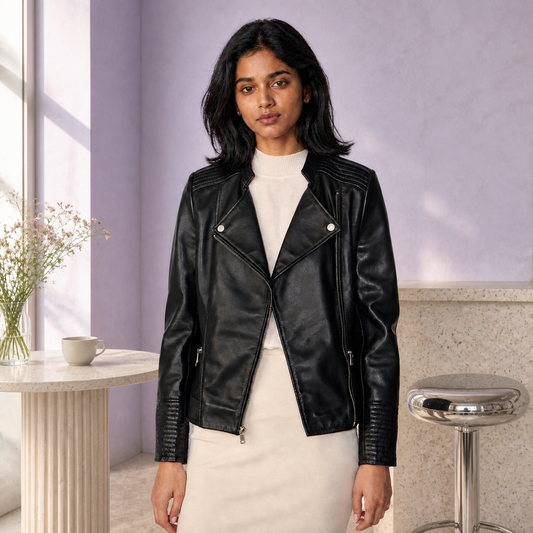 Gen Z Fit — Indian model wearing GLJK36, styled with contemporary street-ready energy in an urban setting.