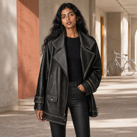 Gen Z Fit — Indian model wearing GLJK49, styled with contemporary street-ready energy in an urban setting.
