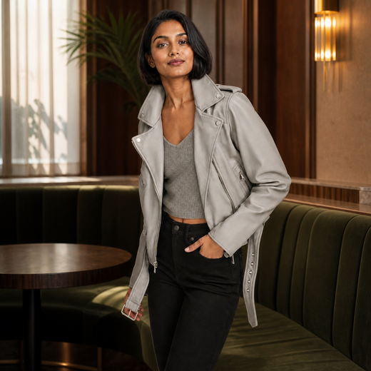 Genuine Leather Moto Jacket-GLJK54