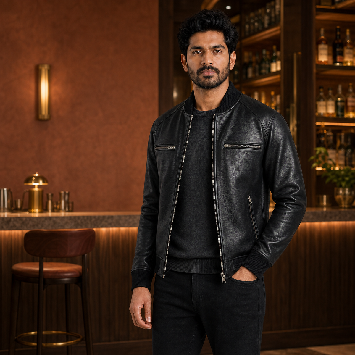 Millennial Fit — Indian model wearing GLJK6, styled for polished everyday versatility in a premium commercial setting.