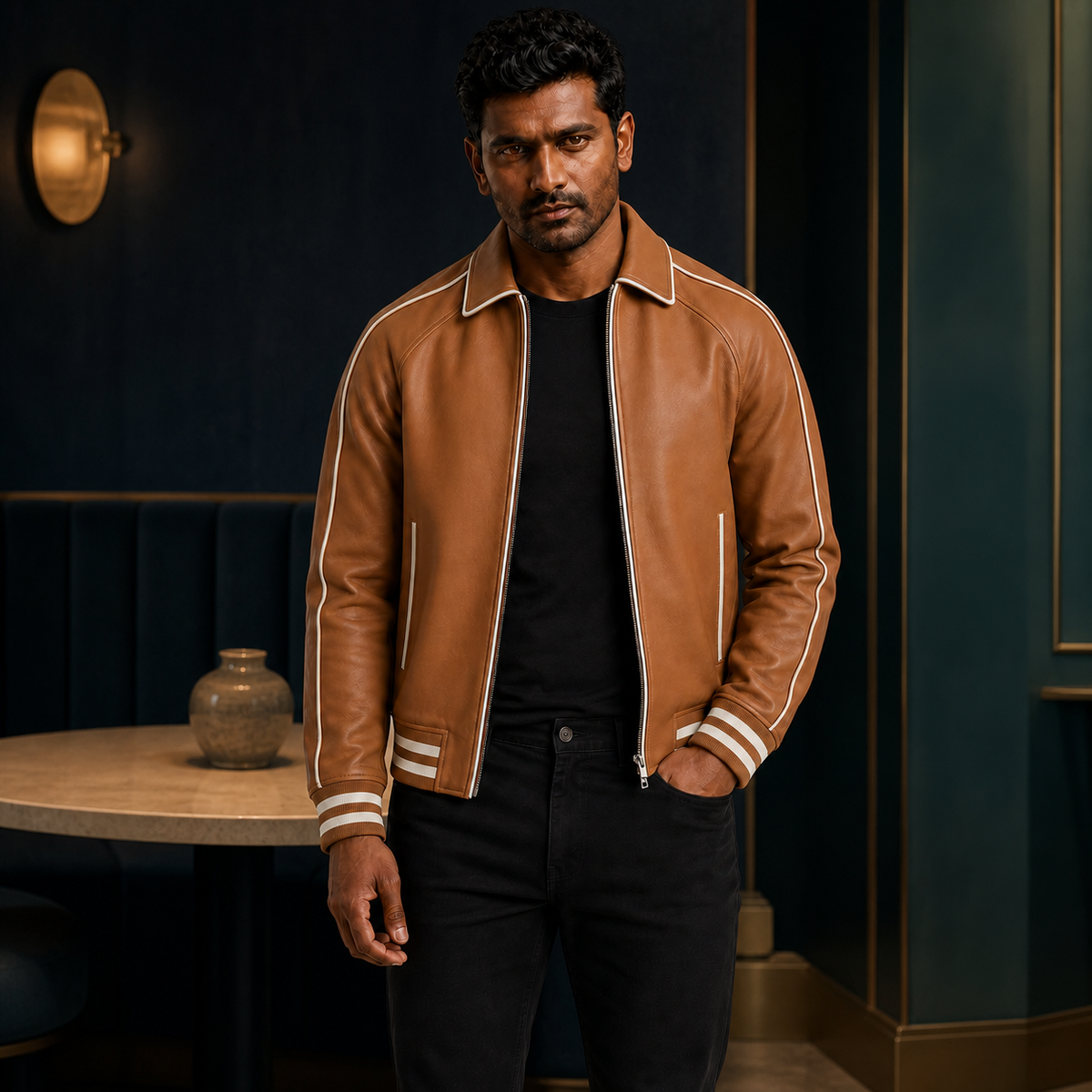Millennial Fit — Indian model wearing GLJK71, styled for polished everyday versatility in a premium commercial setting.