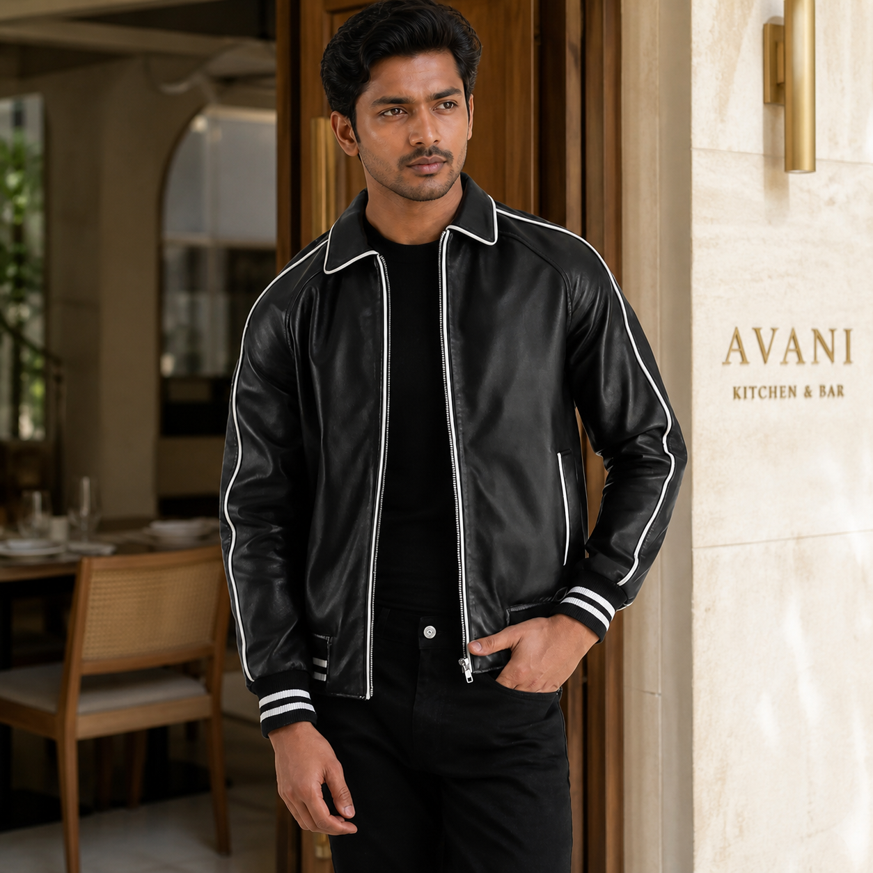 Millennial Fit — Indian model wearing GLJK73, styled for polished everyday versatility in a premium commercial setting.