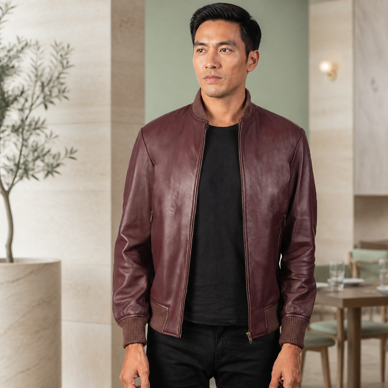 Millennial Fit — Indian model wearing GLJK89, styled for polished everyday versatility in a premium commercial setting.