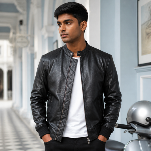 Gen Z Fit — Indian model wearing GLJK93, styled with contemporary street-ready energy in an urban setting.