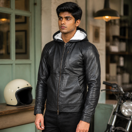 Gen Z Fit — Indian model wearing GLJK97, styled with contemporary street-ready energy in an urban setting.