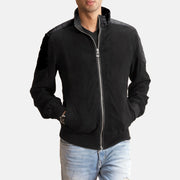 Pg Signature Hybrid Suede Bomber Jacket