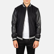 Pg Signature Black Hybrid Varsity Jacket