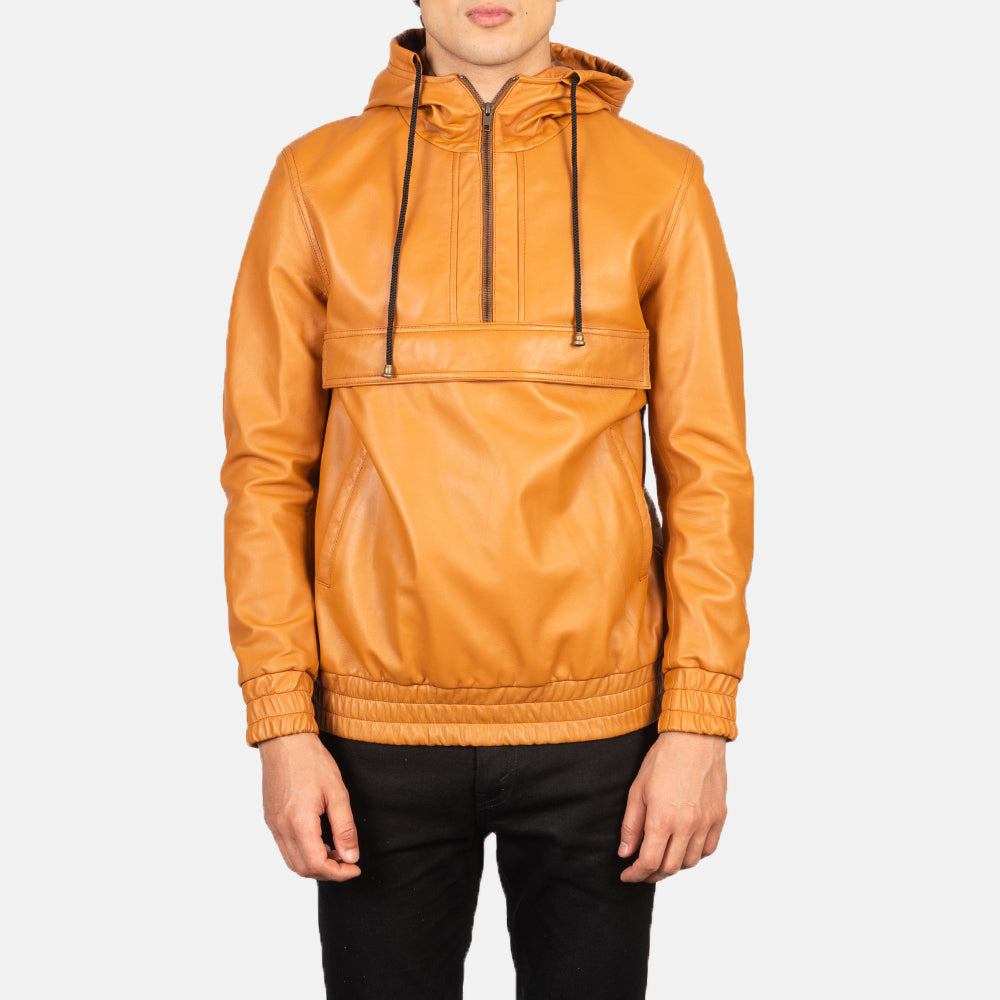 Leather Jacket with Hood, Leather Winter Jacket - G O A T – G O A T