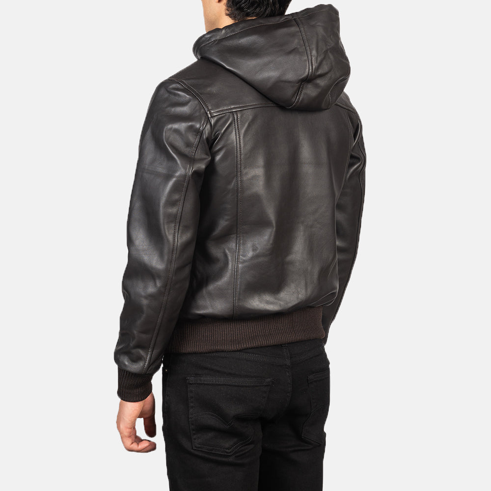 Leather Jacket with Hood, Leather Winter Jacket - G O A T – G O A T