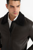 Dark Brown Men'S Spanish Marino  Leather Jacket