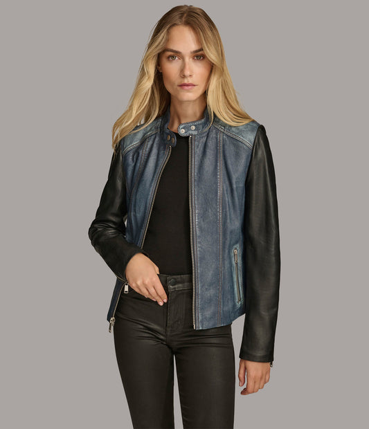 Combo Racer Leather Jacket